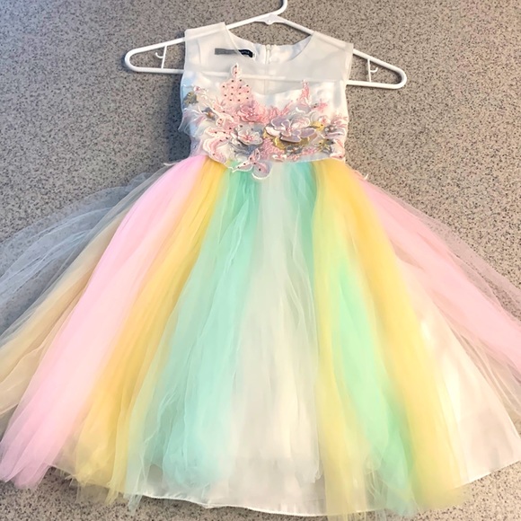 Other - Rainbow Dress Girls 6/7 Easter Dress, Flower Girl